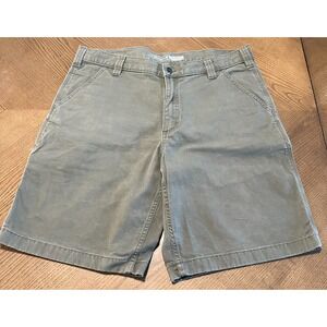 Carhartt Men Rugged Flex Canvas Utility Work Short 36 Relaxed Fit‎ Green Olive